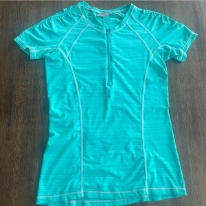 Athleta 1/4 Zip Short Sleeve Pacifica Rash Guard - Size S